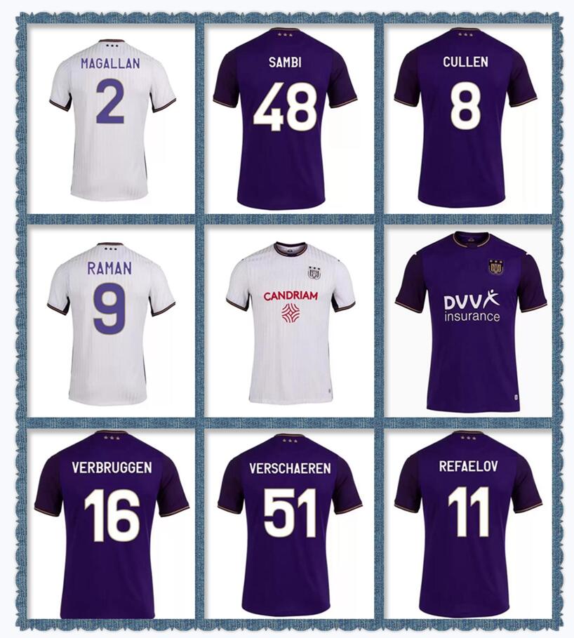 

21 22 RSC Anderlecht soccer jersey VERSCHAEREN 2021 2022 RSCA TREBEL home away Camiseta football shirt KOMPANY maillots de footballS PJACA 2XL