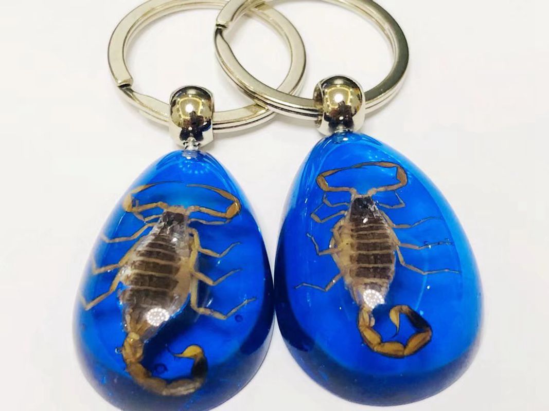 

50 pcs Fashion Stylish Real Gold Scorpion King Keychain Creative Gift