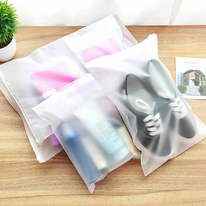 

100pcs/lot Travelling Storage Bag Frosted Plastic Reclosable Zipper Package Bags Portable Packaging Pouch for Gift Clothes Jewelry