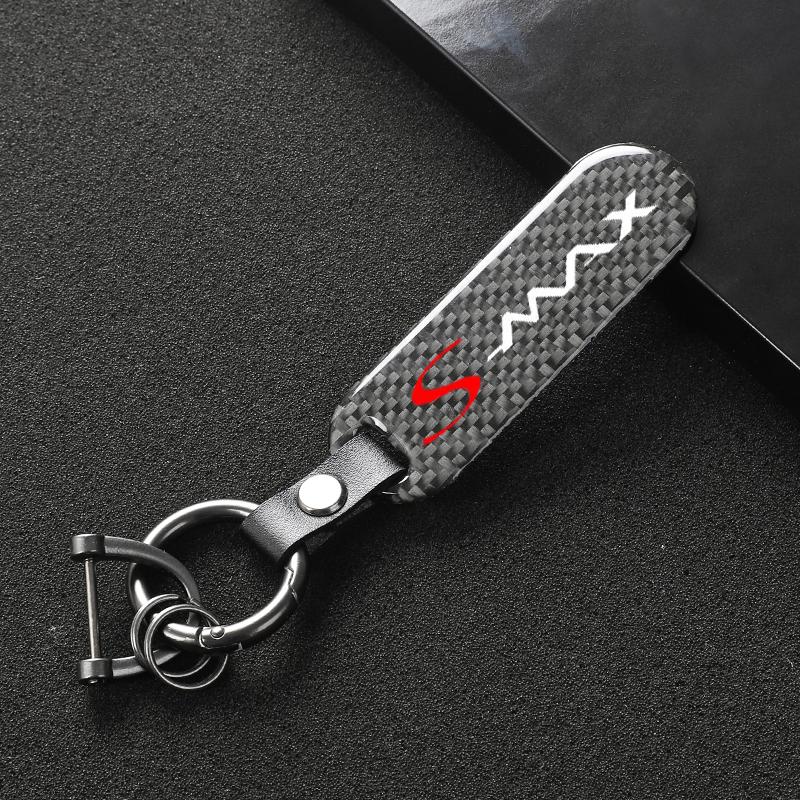 

Keychains Carbon Fiber Car Logo Key Ring Chain 360 Degree Rotating Horseshoe Rings For Ford Cmax C-MAX Smax S-MAX Bmax B-MAX