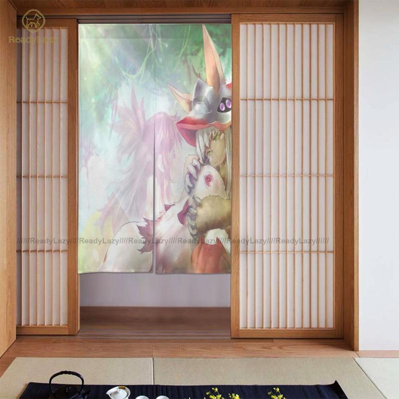 

Made In Abyss Curtains Separator Vintage Door Curtain Dressing Room Double & Drapes