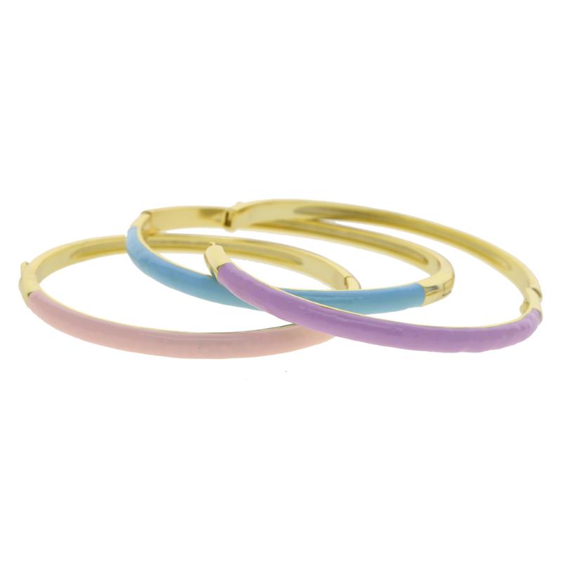 

Bangle Pastel Enamel Band Bracelet 2021 Summer No Stone Full Candy Colorful Women Fashion Jewelry