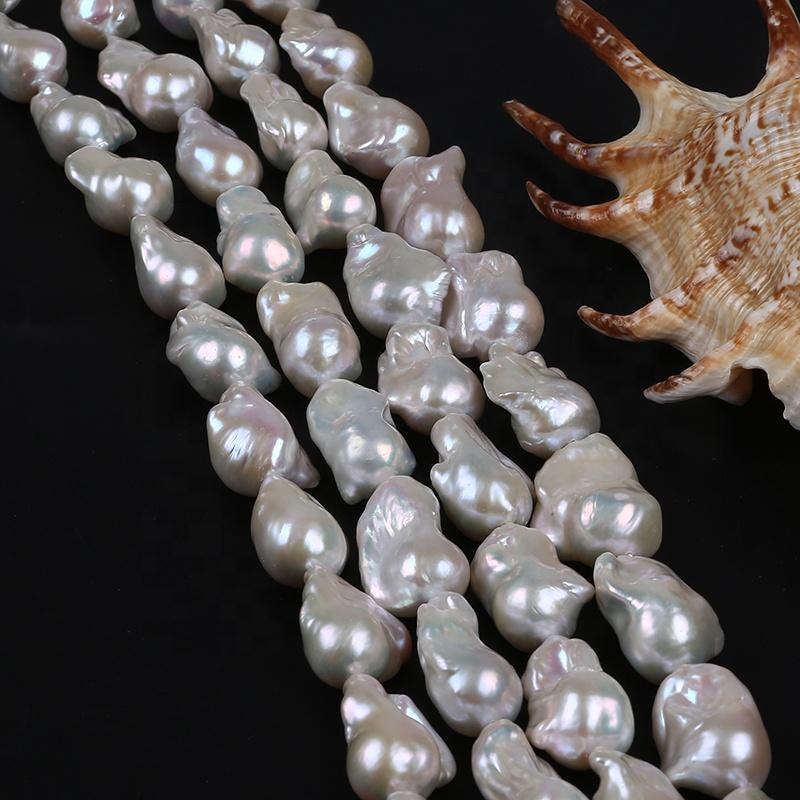 

Other 14-20mm Large Top Quality Baroque Fireball Pearl Strands Super Shining Excellent Luster Beads For Jewelry Making