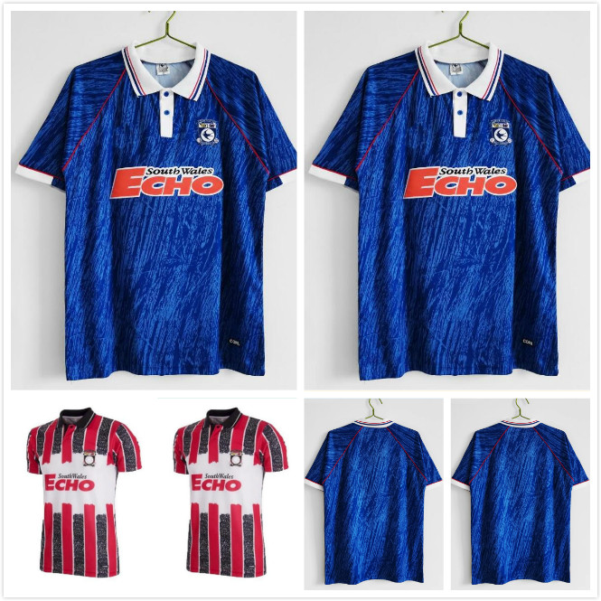 

Cardiff 1993 1994 Retro Soccer Jersey home city 93 94 Scott Young Nathan Blake classic vintage football shirts, Black
