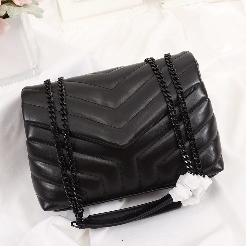 

5A Designer luxury handbags women's bag purses square shoulder LOULOU bags high real leather quality large-capacity quilted messenger, Box