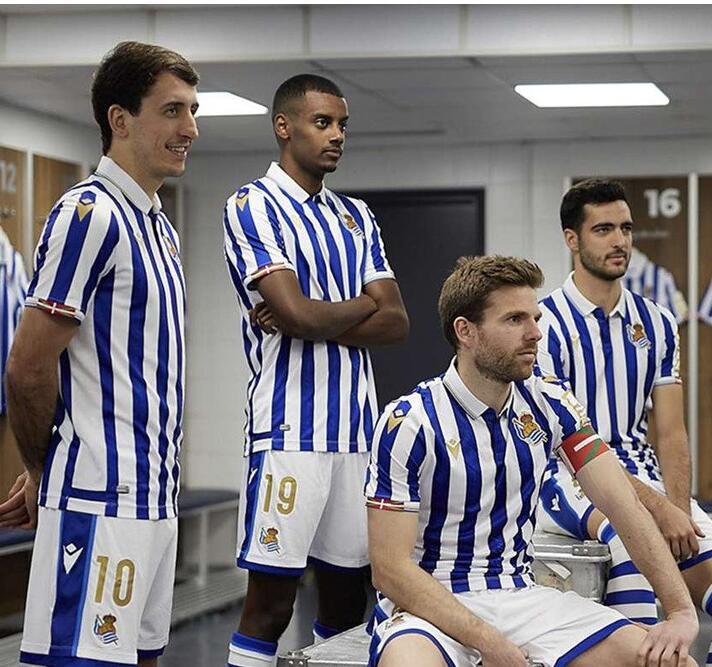 

Real Sociedad 19/20 Soccer Jersey Season The Spanish Kings Cup OYARZABAL ISAK CopadelRey GRANERO ODEGAARD JUANMI camiseta de futbol Football Shirt, Picture