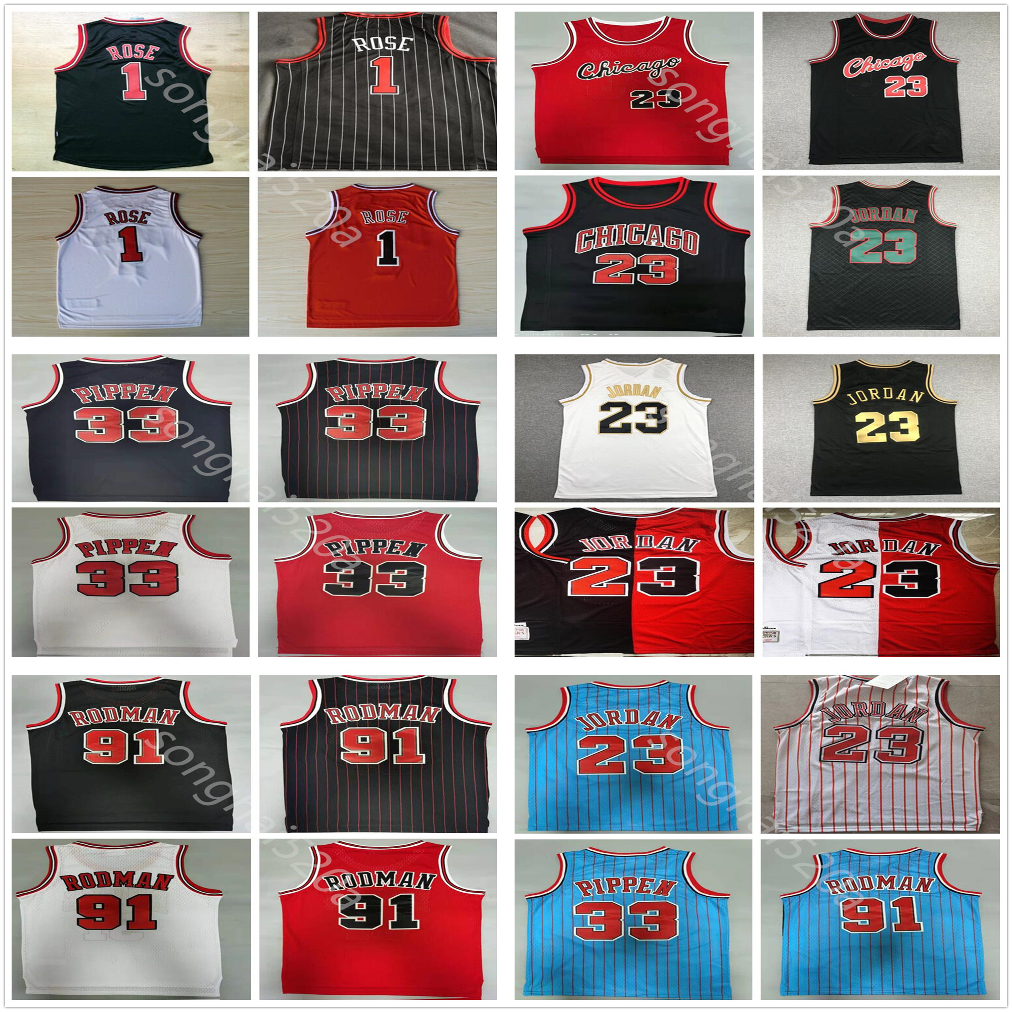 

Chicago's North Carolina Derrick 1 Rose Retro 23 45 Scottie 33 Pippen Dennis 91 Rodman Zach 8 LaVine Lonzo 2 Ball Demar DeRozan Vucevi Jersey, Multi