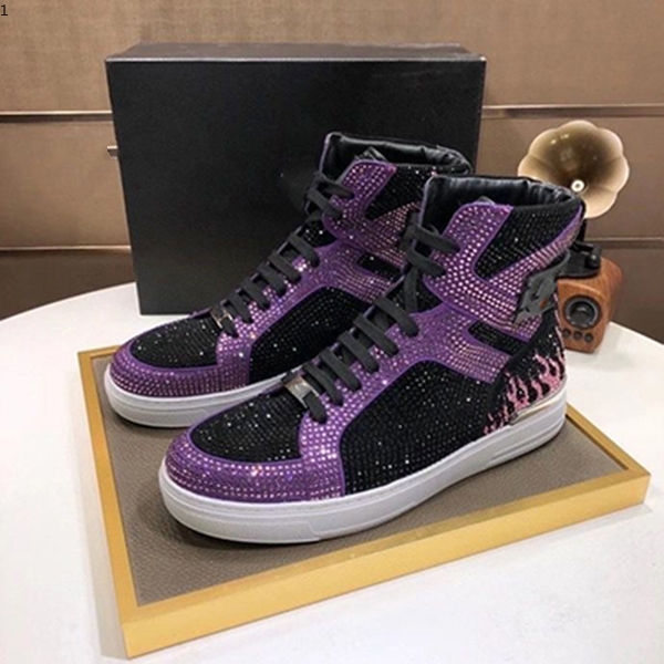 

Mens Platform Skull Scale Designer Sneakers Top Cow Leather Iron Grey High Quality Ins Pop Fashion Women Trendy Casual Shoes mk001