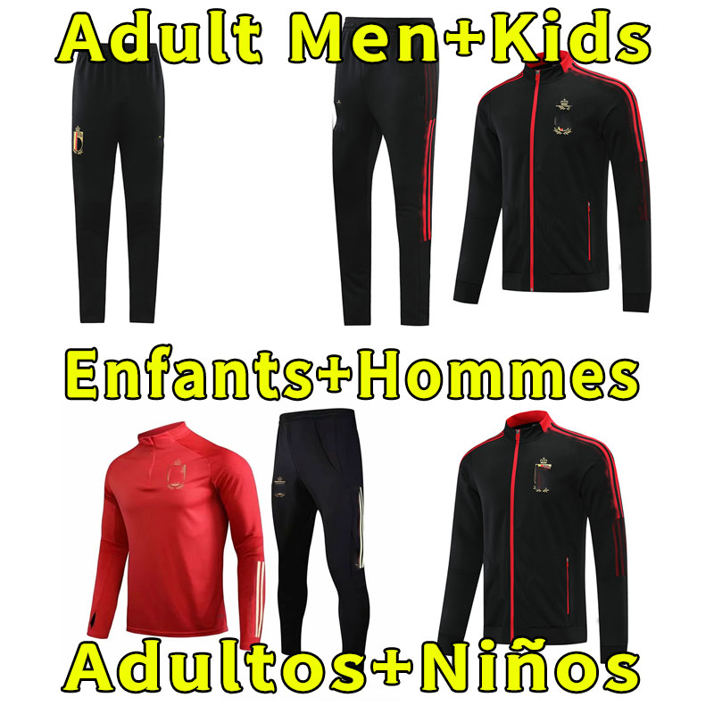 

Belgium long sleeve tracksuit jacket Soccer Jersey Football Shirt KOMPANY uniform DE BRUYNE R.LUKAKU E.HAZARD MERTENS WITSEL BATSHUAYI TIELEMANS CARRASCO T. MEUNIER, Pants