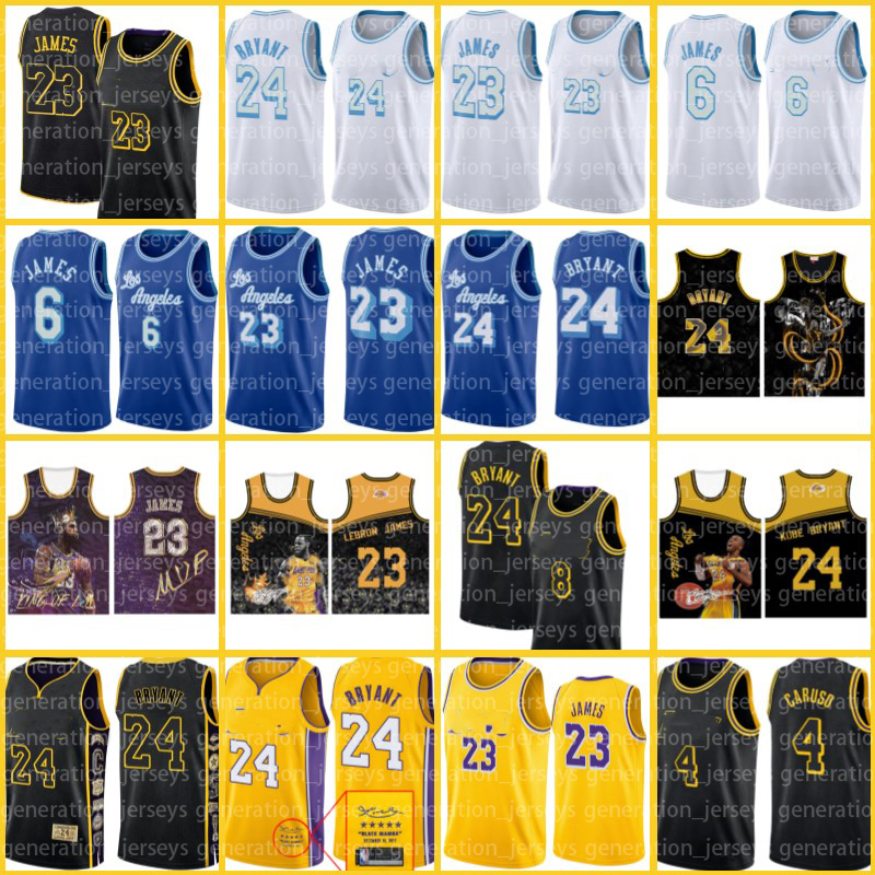 

2021 New Basketball Jersey Los Angeles Lakers Kobe 24 Bryant LeBron 23 James Mens Anthony 3 Davis Kyle 0 Kuzma Gold Alex 4 Caruso, Black;red