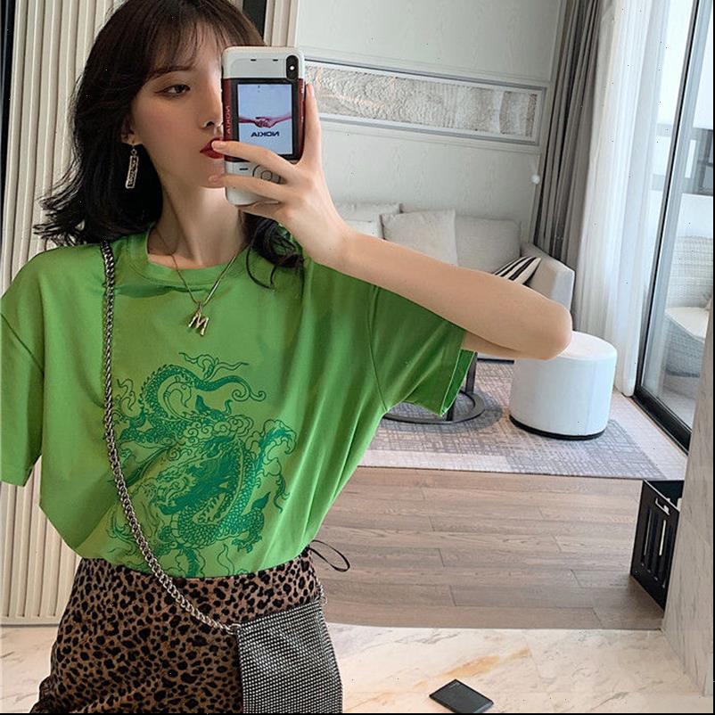 

summer punk women t shirt harajuku vintage dragon print woman short sleeve tees ulzzang clothes casual funny vegan cotton gothic, White