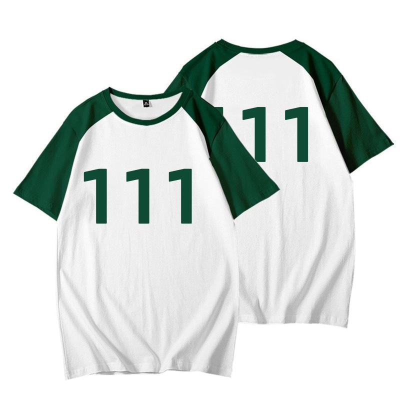 

women's t-shirt korean teleplay squid game cosplay costume li zhengjae aame shorts 456 218 national tide short sleeve hallowmas, White