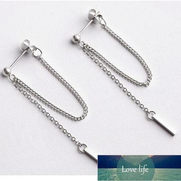 

Flyleaf 925 Sterling Silver After Hanging Type Tassel Strip Stud Earrings For Women Fashion Girl Sterling-silver-jewelry