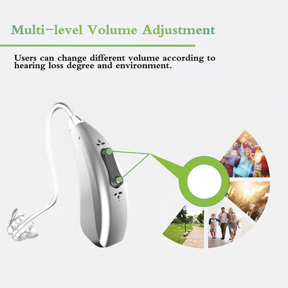 

USB Hearing Aid Sound Amplifier Enhancer Digital Ear Hearing Device Mini Rechargeable with Recharging BaseScouts