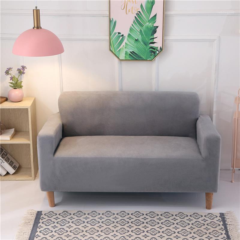 

Chair Covers 13 Solid Color Plush Sofa Cover Elastic Slipcover Stretch Couch Corner Sectional L-shape For Living Room