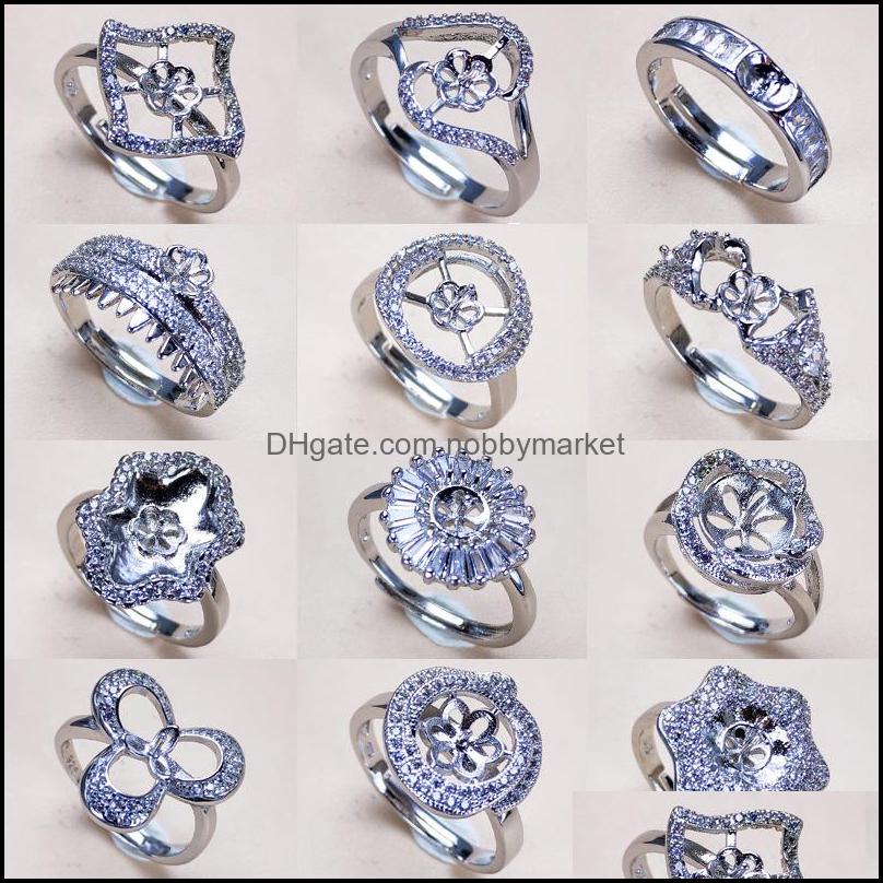 

Jewelry Settings 2021 Pearl Rings 925 Sier Ring For Women Mounting Blank Diy Fashion Aessories Wedding Gift Drop Delivery Zaf0L