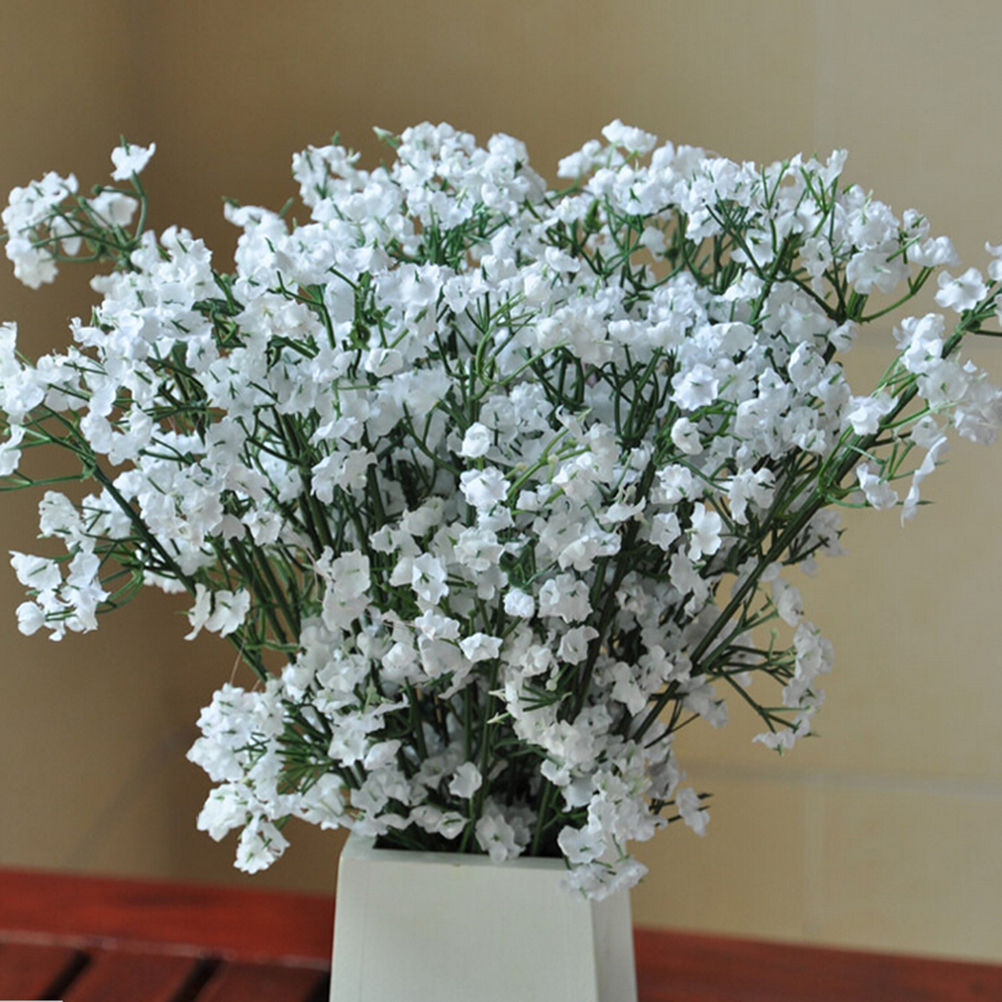

High Quanlity 100Pcs/lot Gypsophila silk baby breath Artificial Fake Silk Flowers Plant Home Wedding Party Home Decoration Cheap Sale, As picture
