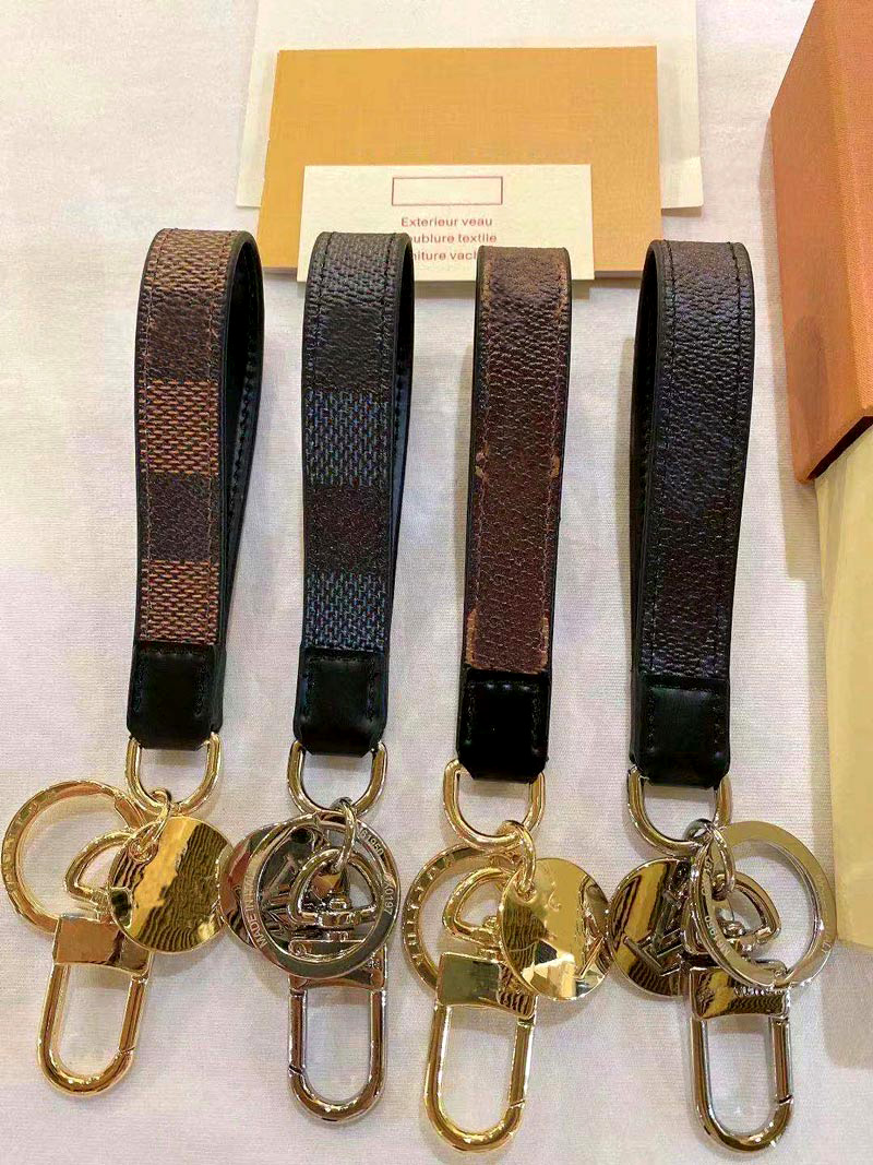 

2021 fashion luxury designer keychains for Women and Men Sublimation Blanks keychain gold Alloy Leather Car key ring lovers keys rings chain, Silver