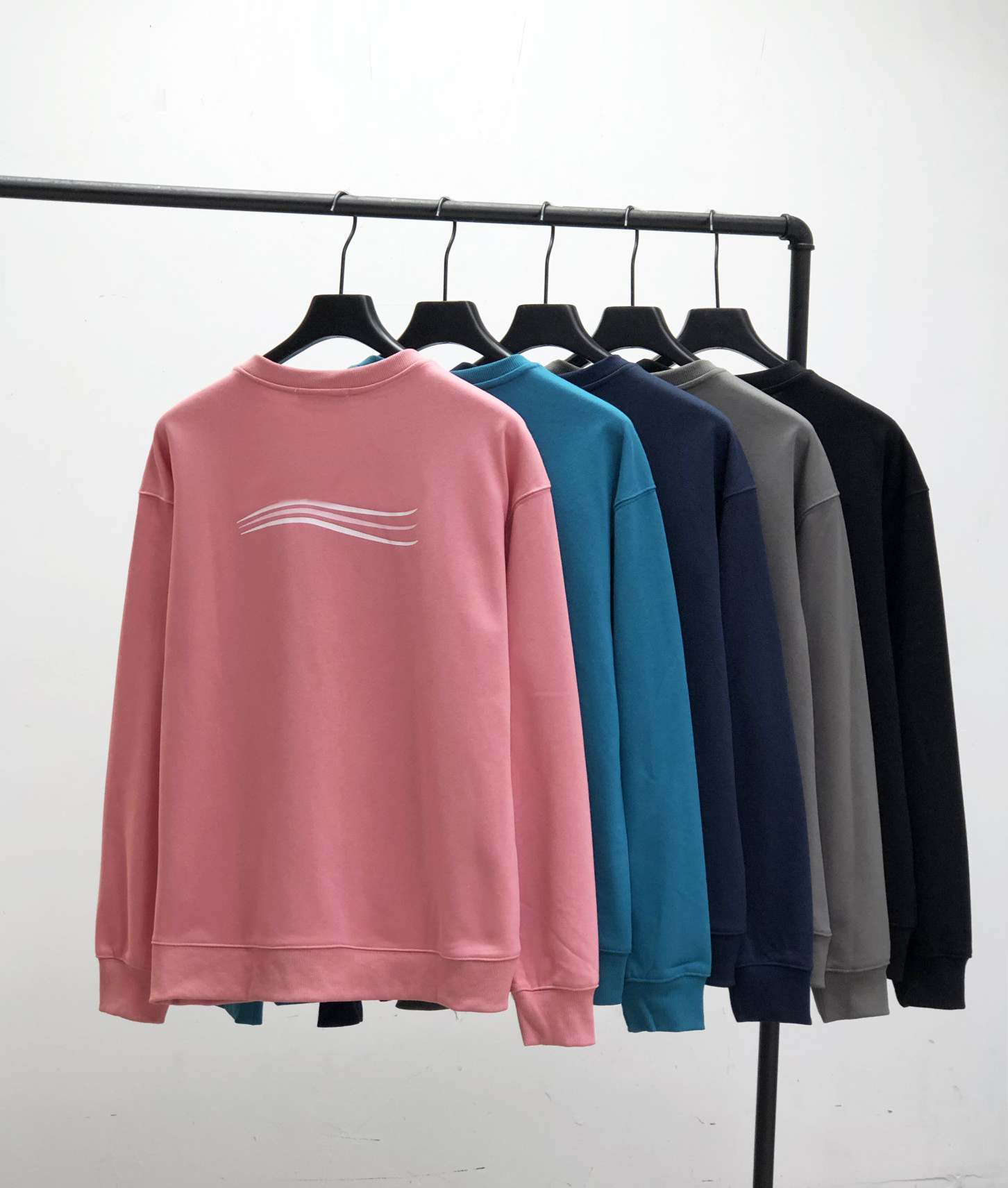 

couple sweatshirt retro designer casual sweatshirts men women sweater youth collar Stitching contrast oversized Windproof Exquisite Classic wavy fall hoodies, Black