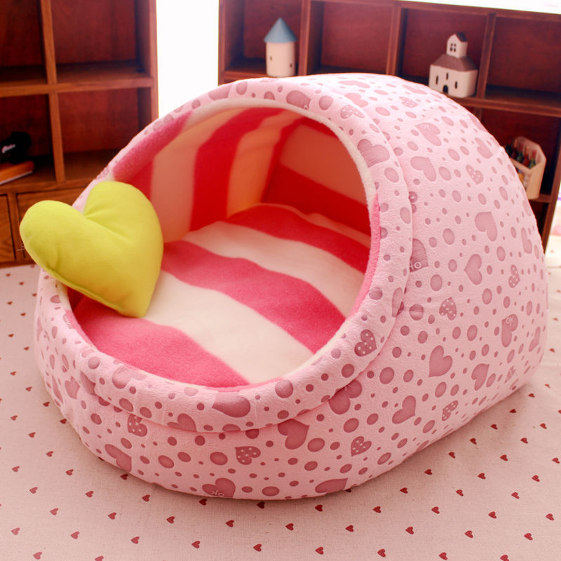

Pet dog bed house cat nest dog house cat bed kenne pet bed warm princess dog beds for sma dogs cat house washabe, The new-1