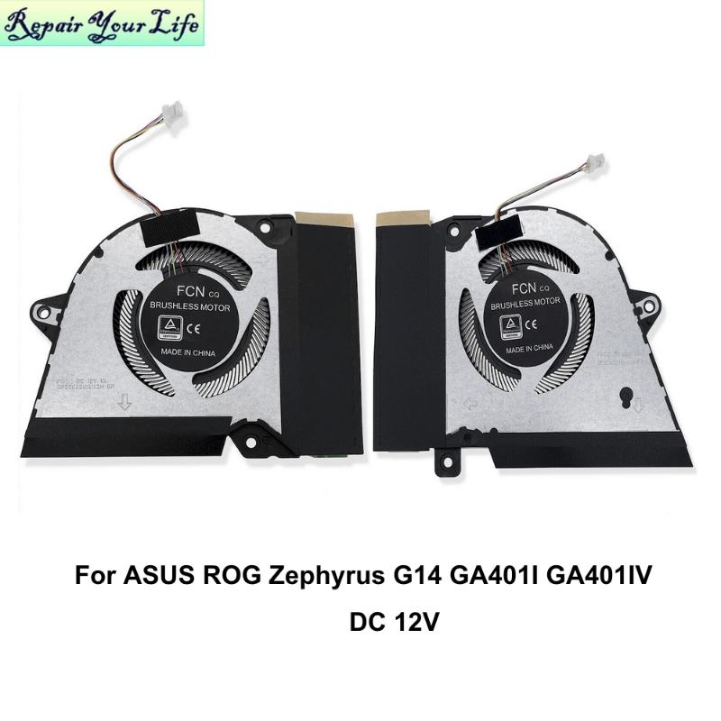 

Cooler Radiator 12v Fan For PC Cooling Fans ASUS GA401 GA401i GA401ii Iv ROG Zephyrus G14 DFSCK22105182H DFSCK22105181H & Coolings