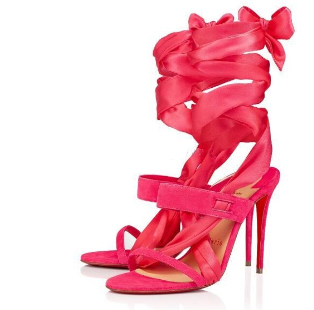 

Luxury summer classic evening sandals. Gold pink design stiletto heels veau velvet red bottom dress carpet shoes kjh002