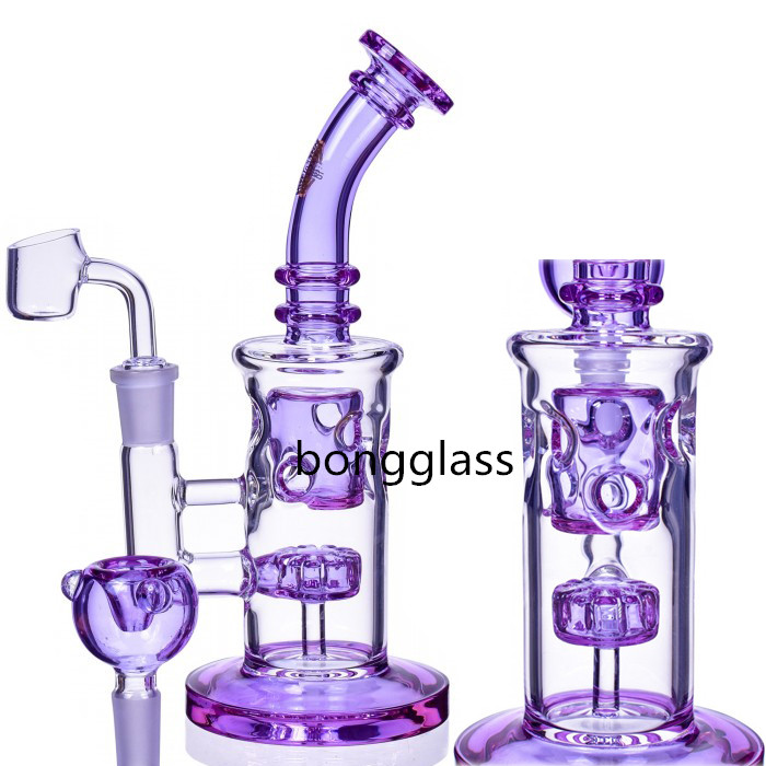 

Klein Recycler Dab Rigs Hookahs Glasses Water Bongs Smoke Glass Oil Burner Pipe Percolator With 14mm Joint