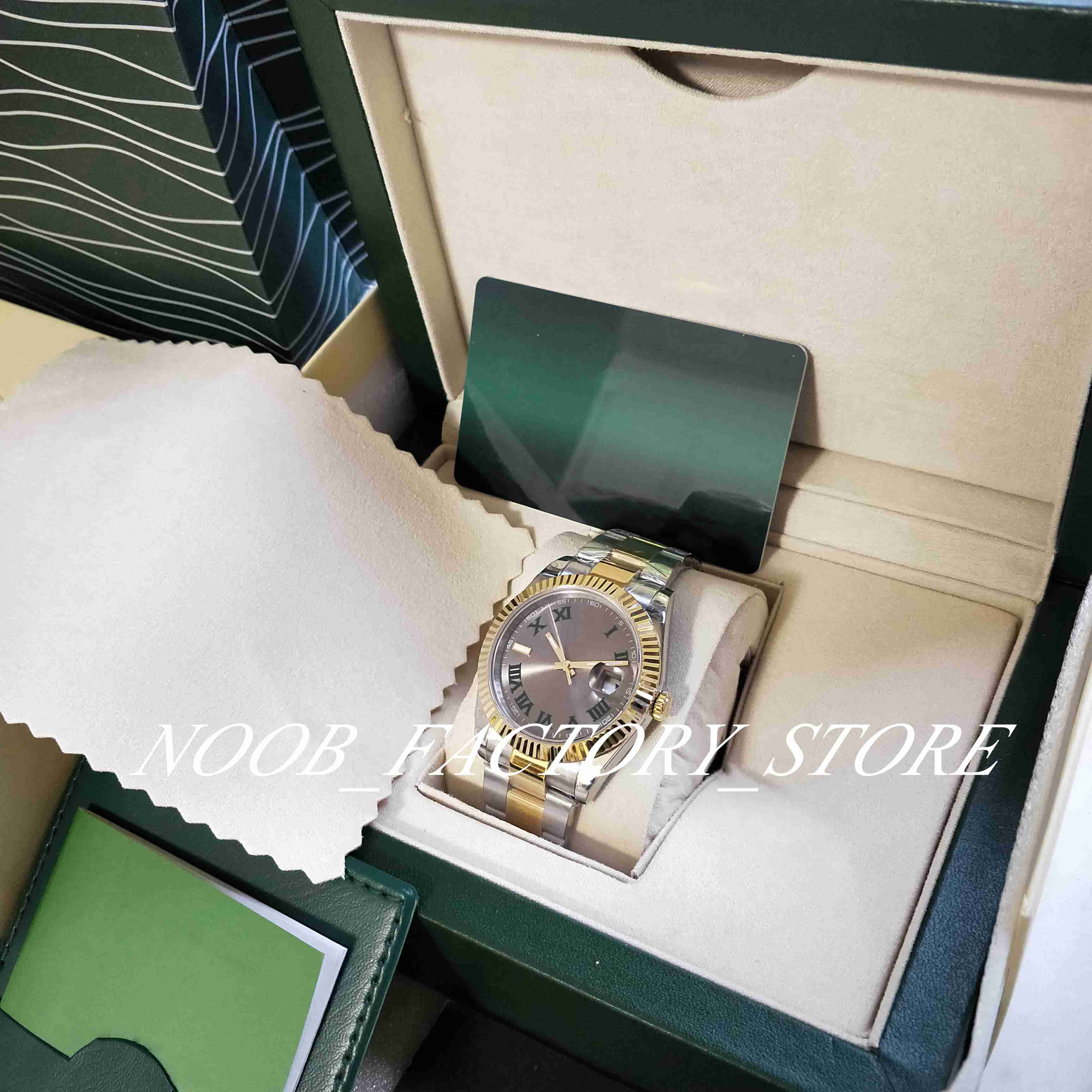 

Classic Watch Mens 41MM Men Size BP Factory 126333 V2 Strap 2813 Automatic Movement Wristwatches Two-tone Gold Stainless Steel Roman Dial Diving Original Box, 01