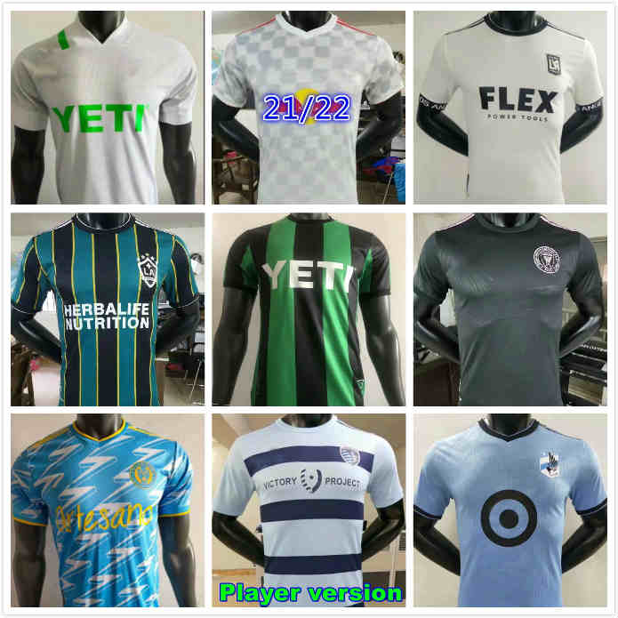 

player MLS 20 21 Atlanta United FC soccer jersey 2021 2022LA Galaxy football shirts Inter Miami CF tops Beckham SHIRT, Black