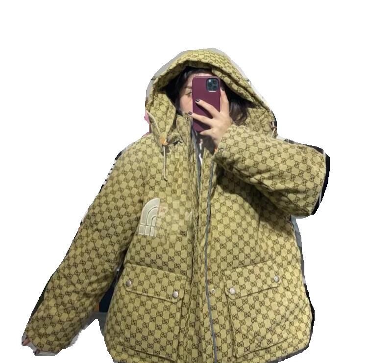 

2021 Designer Men's Down Jacket Winter Warm coats Cardigan Zipper High Collar Letter Printing Logo High Quality Thicken Jackets Gface, Green