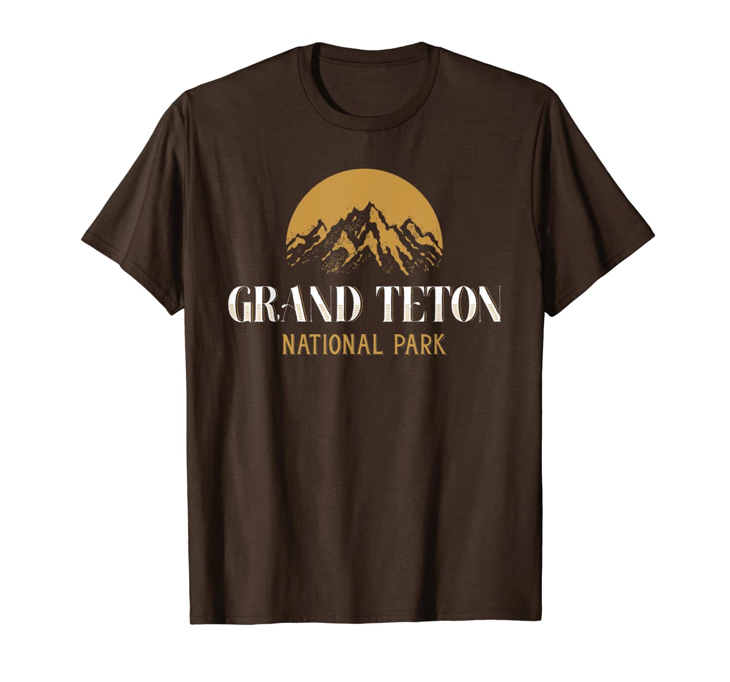 

camping, hiking, outdoor gift - grand teton national park t-shirt, White;black
