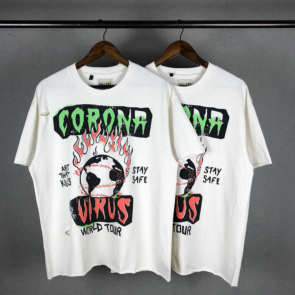 

Gallery dept tee washable powder burst round neck loose print men' short sleeve lovers T-shirt9YV3, Apricot