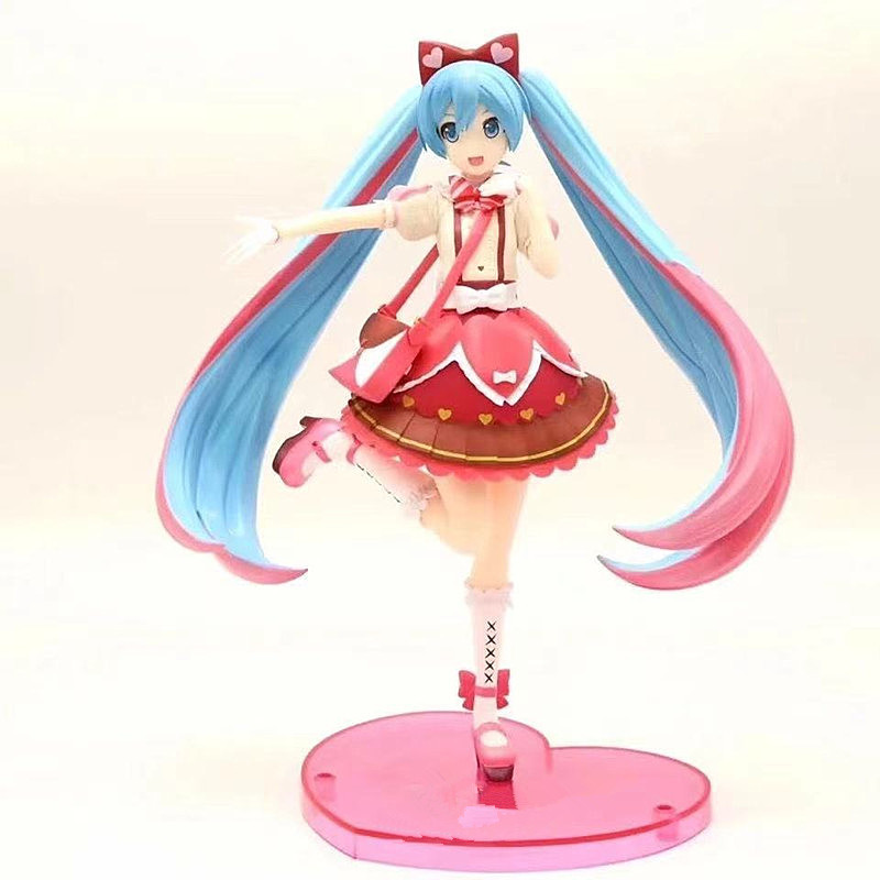 

Novelty Games 15CM New Anime Lolita Dress Hatsune Miku Figures Toys PVC Kawaii Model Toys doll Decorative ornaments Girl Birthday Gift