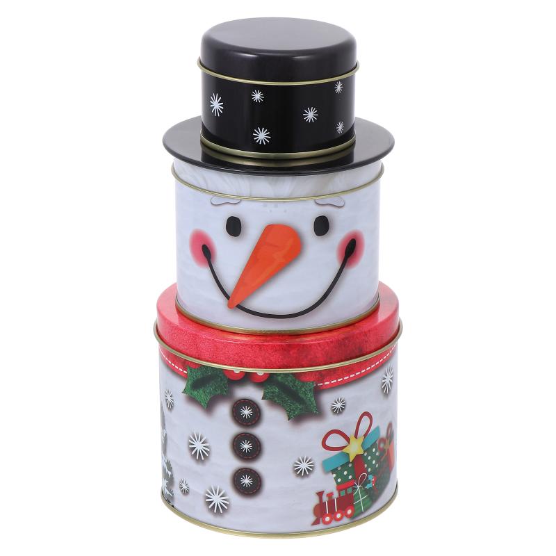 

Gift Wrap 1Pc Christmas Packing Box Three Layers Candy Creative Tinplate