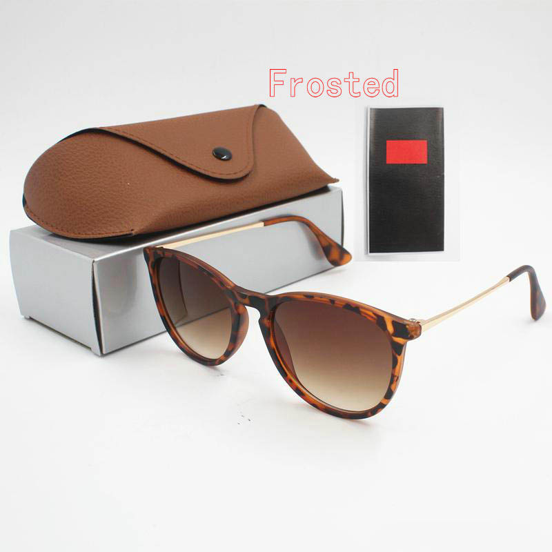

High quality 10pcs Round Sunglasses Eyewear Sun Glasses Designer Brand Black Metal Frame Dark Glass Lenses For Mens Womens Better Brown Cases