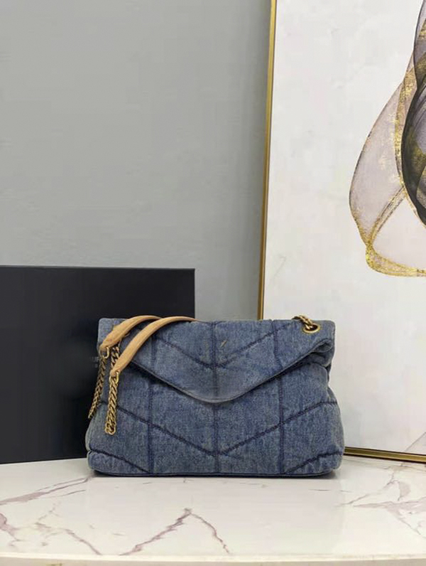 

Women's leather bag 7a high end top quality denim one Shoulder Oblique cross package Small size classic fashion leisure retro business