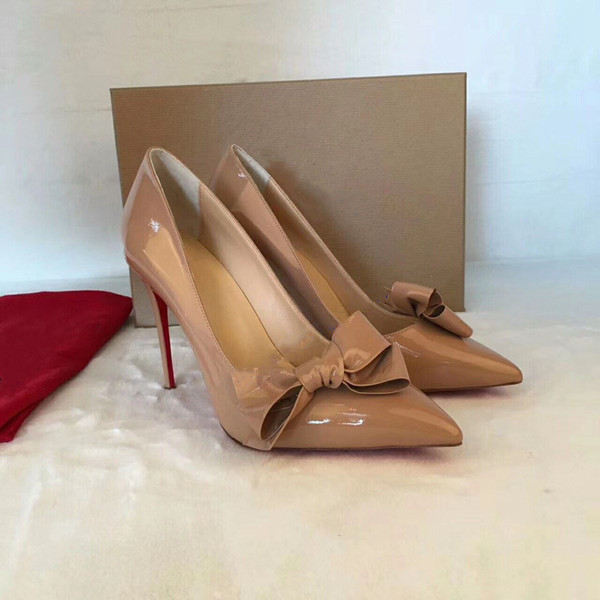 

With Box ) High Heels So Kate Styles Red Bottoms womens Stiletto Heels 8 10 12CM Genuine Leather Point Toe Pumps loafers Rubber size 35-43 US4-12, 24