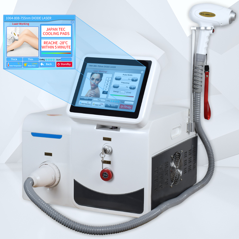 CE approved Germany bars perfect cooling system Commercial 808 Permanent Diode Laser Hair Removal Beauty Machine for all skin color use-image-732590180