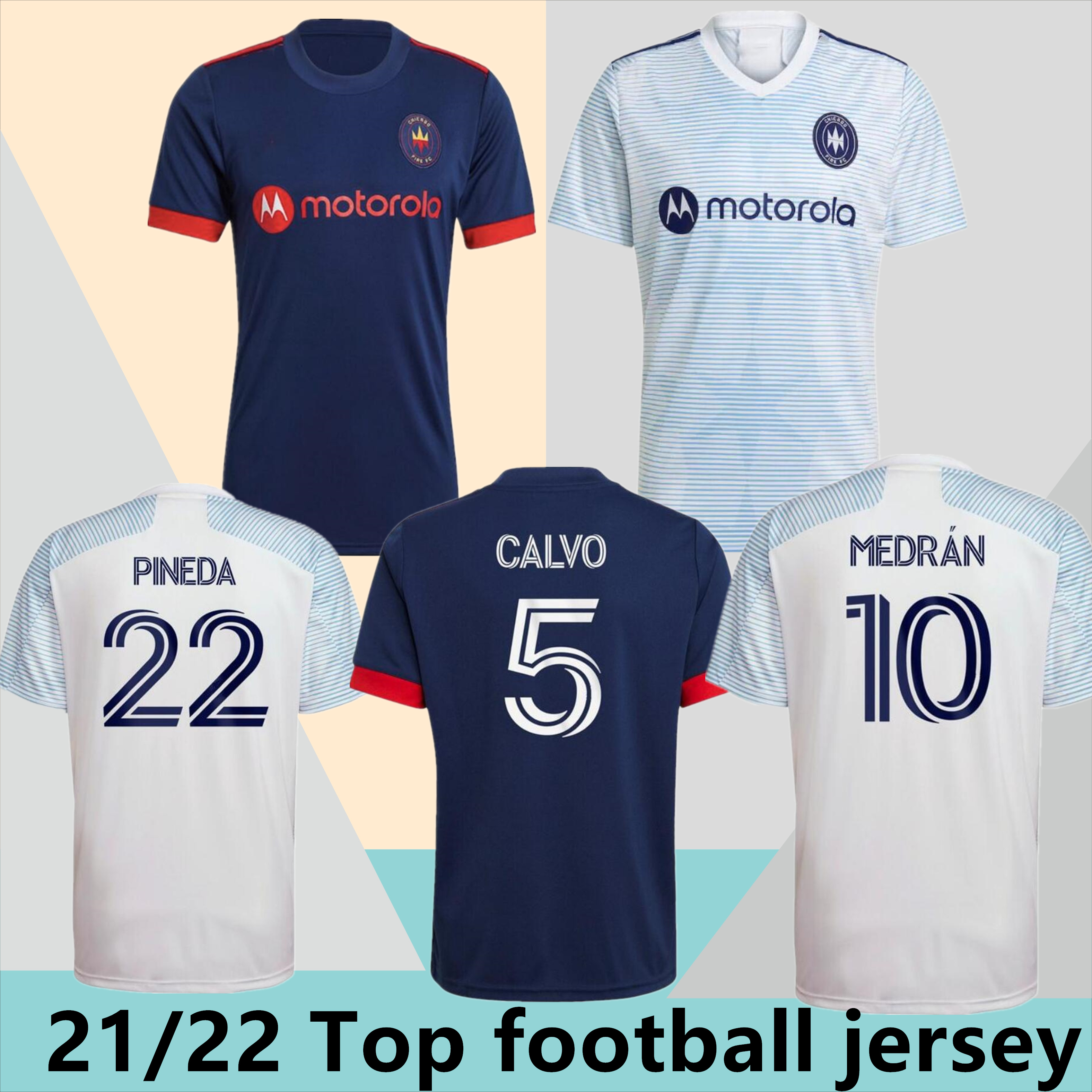 

2021 2022 MLS Chicago soccer Jerseys Fire FC Home away blue white 21 22 PINEDA BERIC MEDRAN SAPONG FRANKOWSKI CALVO football shirts Top qualtiy, Black;yellow