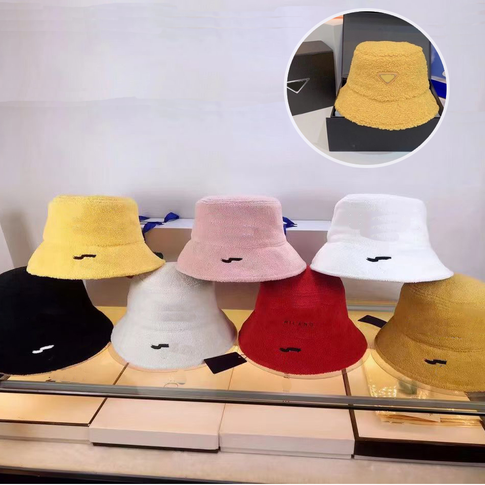 

Lamb cashmere Fashion Bucket Hat Cap for Men Woman designer fisherman buckets hats High Quality Plush outdoor wind proof soft texture Autumn, Blue;gray