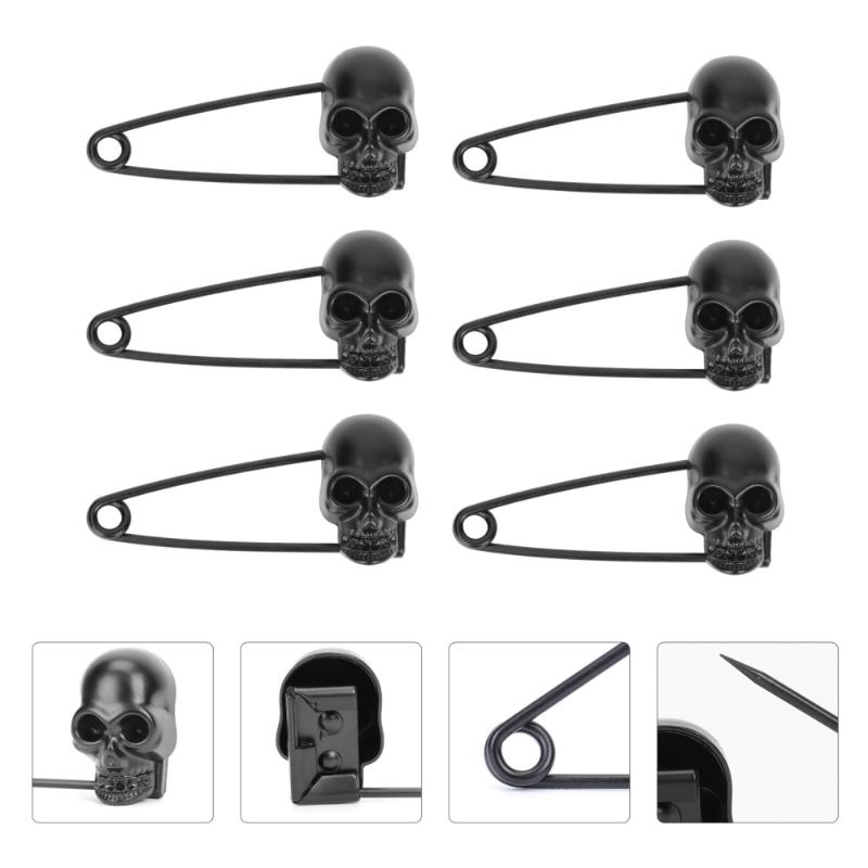 

Charms 6Pcs Breastpins Creative Brooches Ghost Festival Decor, Bronze;silver