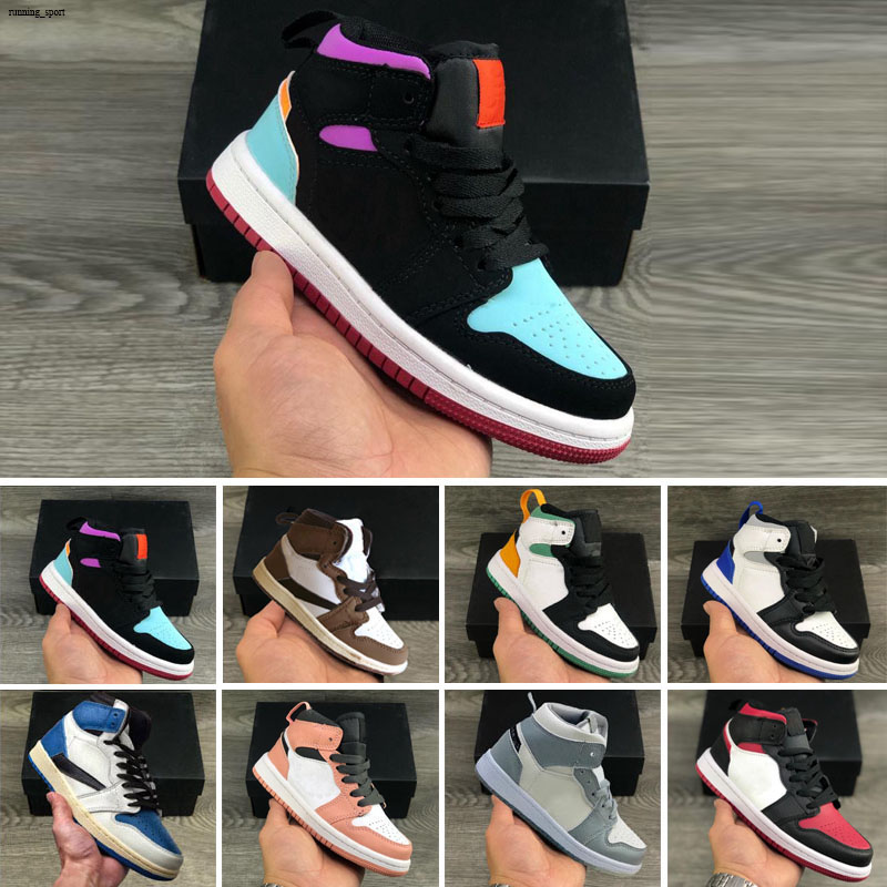 

2021 Basketball Shoes Kids Dark Grey Vivid Pink French Blue Gym Red the Master Flu Game Children Boys Girls Sneakers, Standard size