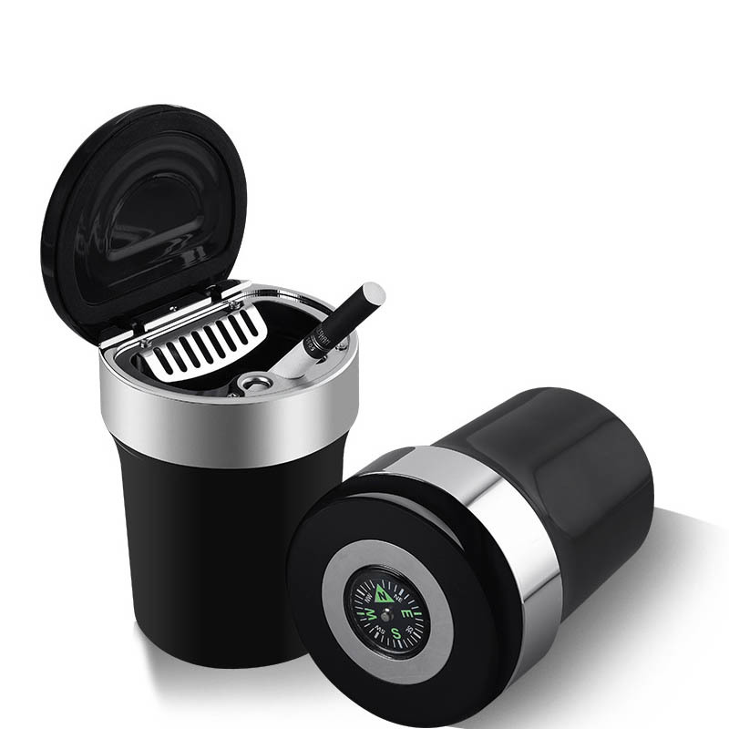 LED Light Auto Accessories Smoke Cup Holder Cigarette Cigar Ash Tray Portable Smoke Ash Cylinder Storage Cup Car Ashtray-image-690934246