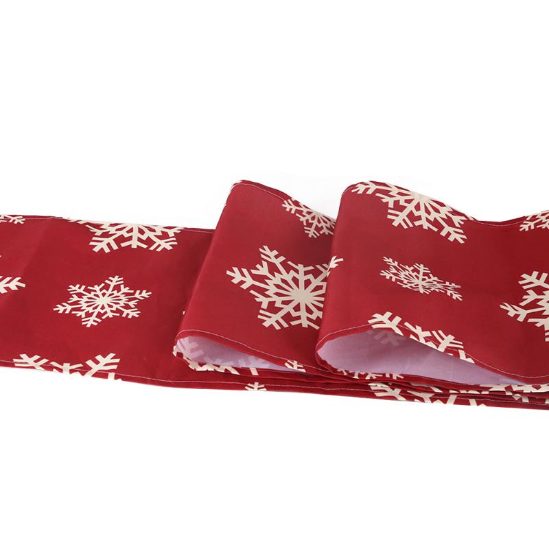 

Christmas Decorations 1pc Table Banner Snowflake Pattern Runner Dinning Decor