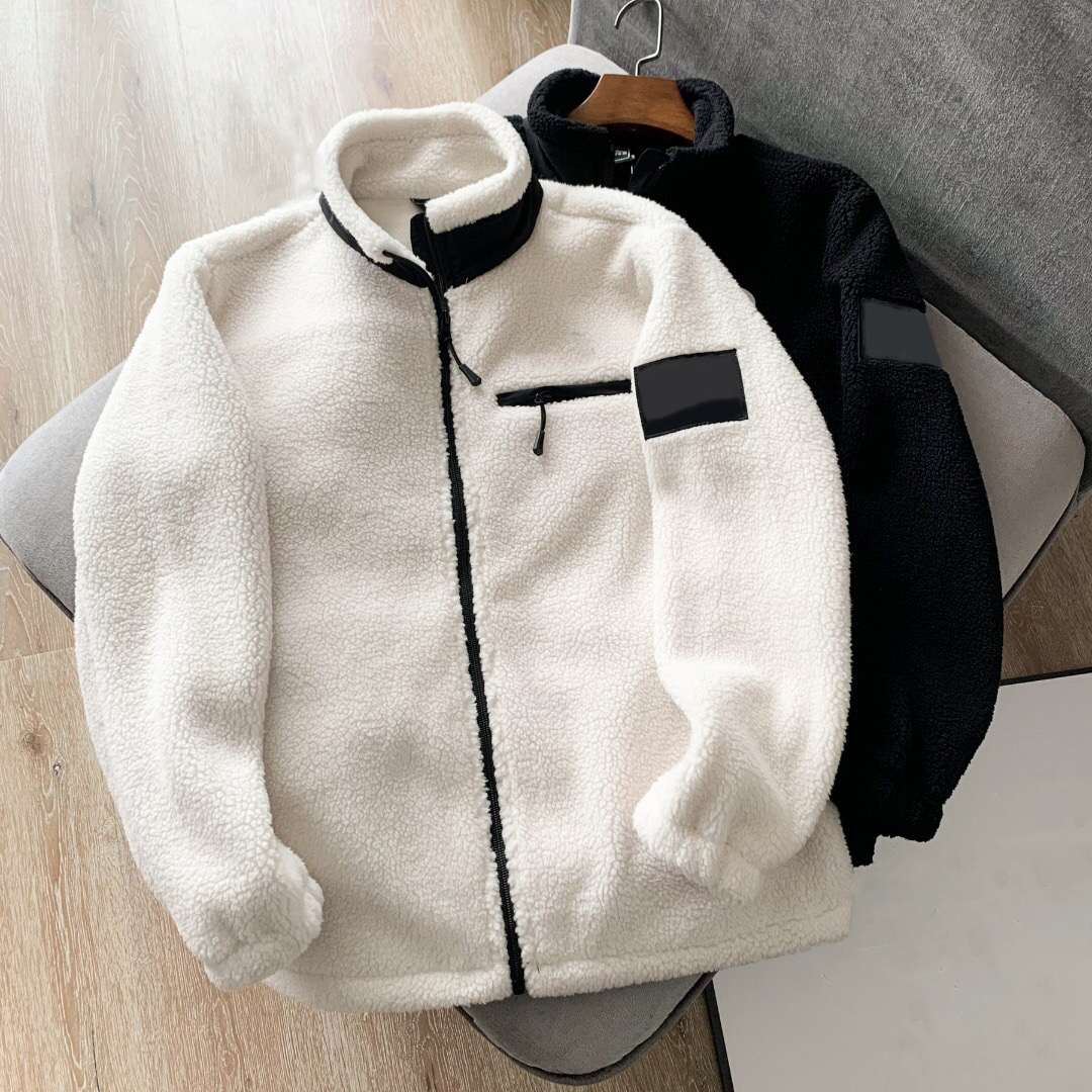 

Designer Jacket Men's Fashion Luxury High Quality TxNxF Stand Collar Lamb Cashmere Embroidery Couples Soft All-match Warm Simple Street, Black;brown