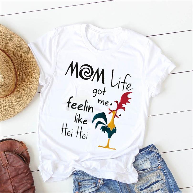 

men bear mom life chicken mens t shirt painting summer mother female cute casual camisa mujer graphic tees, White;black