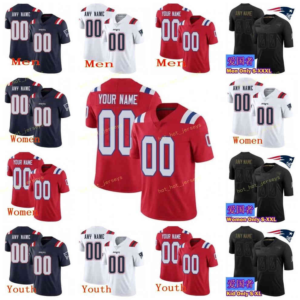 

Custom Football Jerseys Tom Brady Julian Edelman Rob Gronkowski Cam Newton Randy Moss New EngIand Patrlots Men Women Kids, Black;red