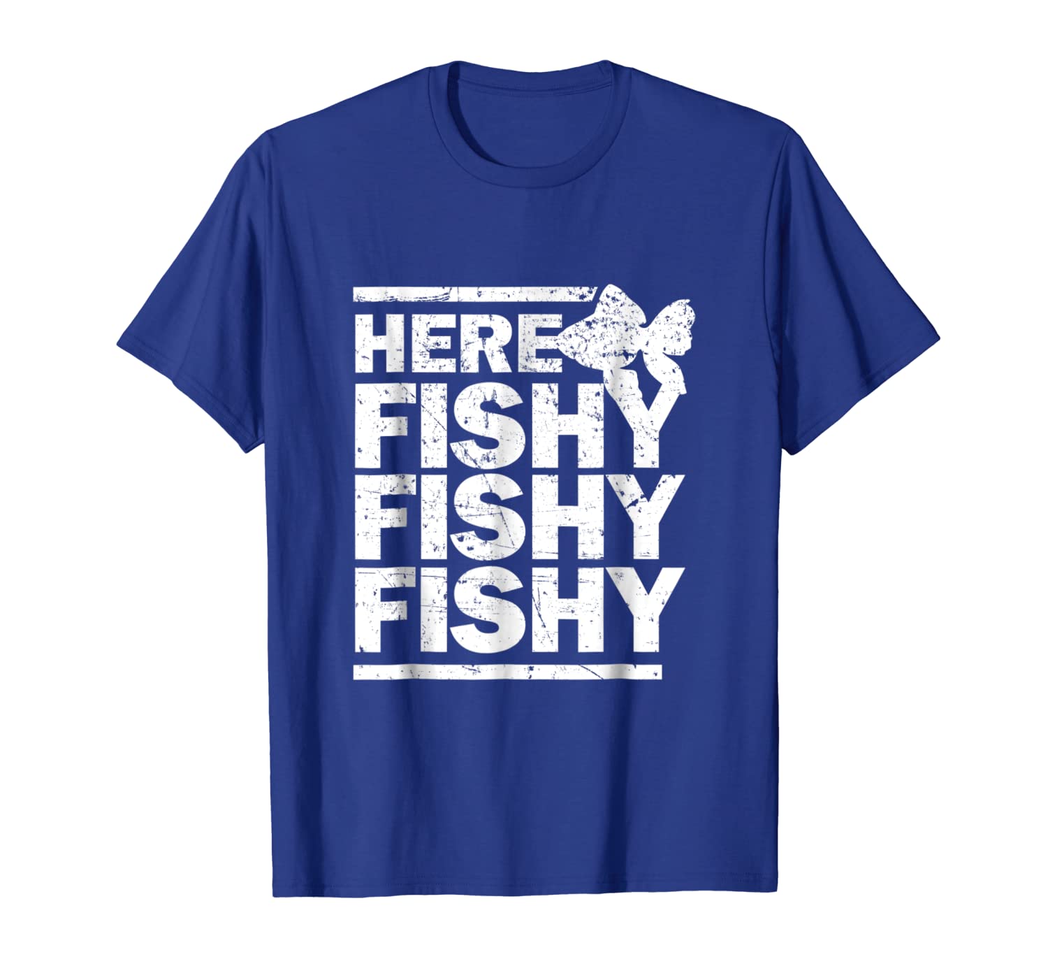 

here fishy fishy fishy funny fishing lover t shirt, White;black
