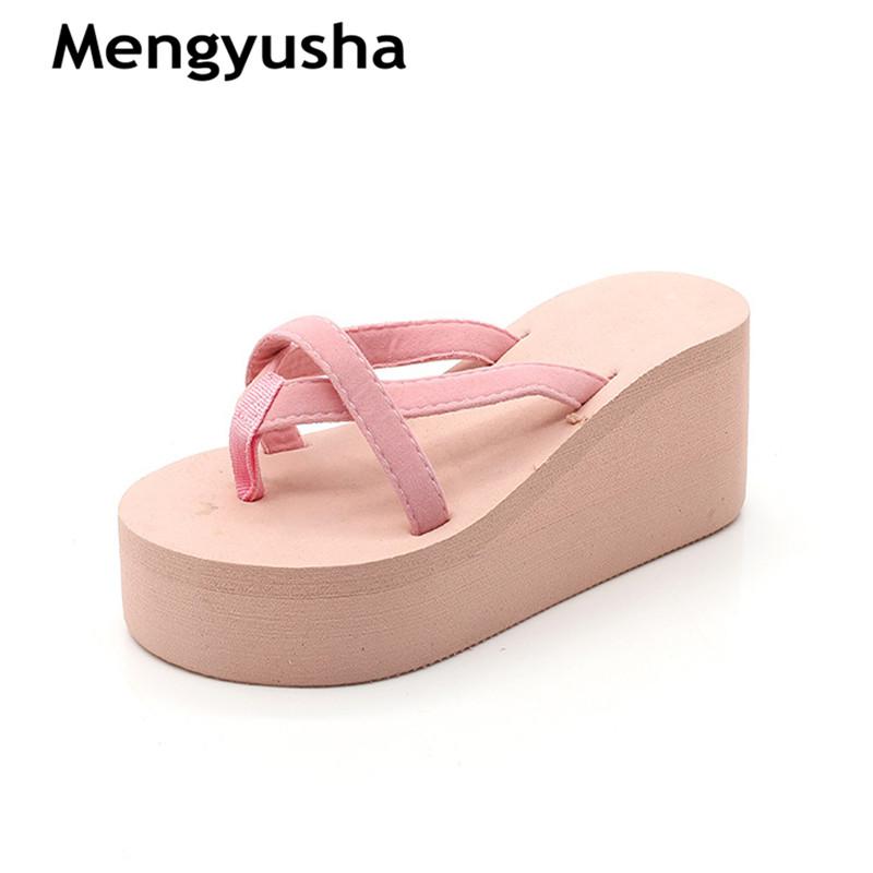 

Slippers 2021 Summer Sandals Wedges Women Slip Flip Flops Beach Shoes Fashionable Casual Female Ladies, Black