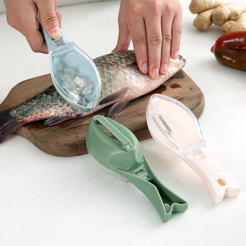 

Kitchen Tool Fish Skin Brush Scraping Fishing Scale brush Graters Fast Remove Cleaning Peeler Scaler Scraper Green White Blue Wholesale